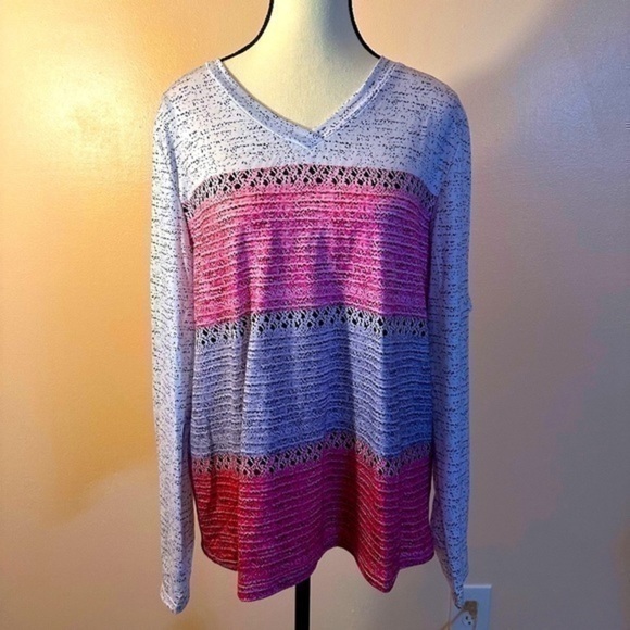 Women's Long Sleeve Printed Knit Top - Size XL - NWOT - Picture 1 of 4